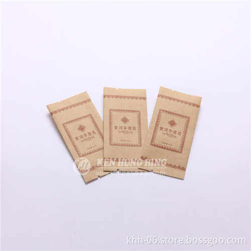 Eco Friendly Custom Gusset Recycled Brown Paper Bags for Tea